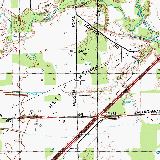Topographic Map of Hessen Oil Field, MI