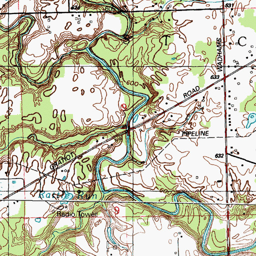 Topographic Map of Holland Drain, MI