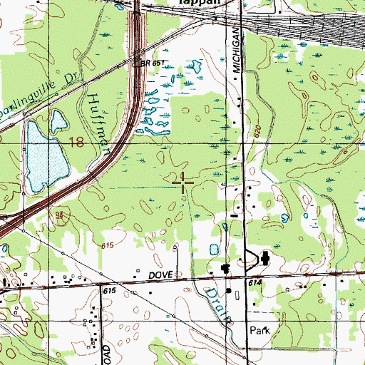Topographic Map of Huffman Drain, MI