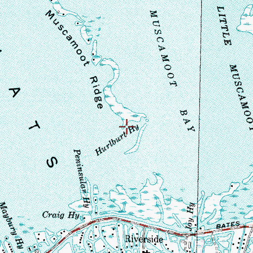 Topographic Map of Hurlburt Highway, MI