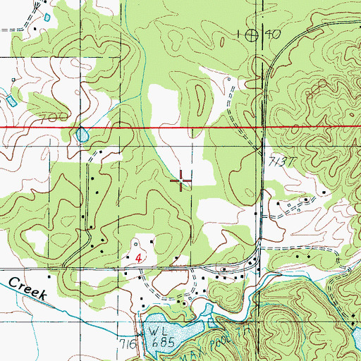 Topographic Map of Lake Joan, AL