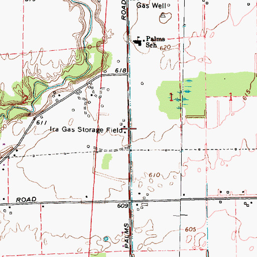 Topographic Map of Ira Gas Storage Field, MI