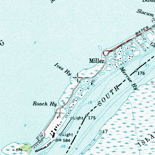 Topographic Map of Ives Highway, MI