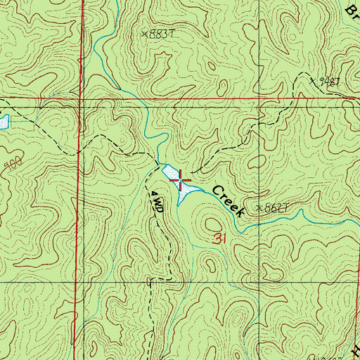 Topographic Map of Jogloma Lake, AL