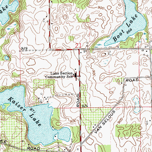 Topographic Map of Norton Elementary School, MI