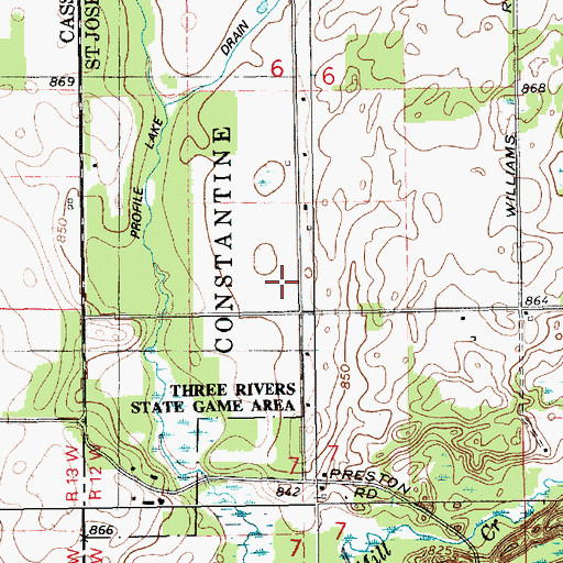 Topographic Map of Laneville School, MI