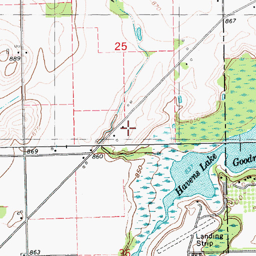 Topographic Map of Leonidas School, MI