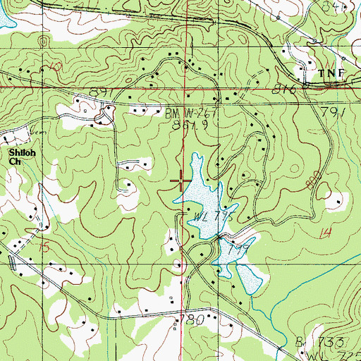 Topographic Map of Lake Joy, AL