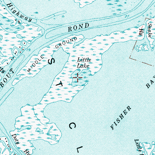 Topographic Map of Little Lake, MI