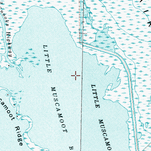 Topographic Map of Little Muscamoot Bay, MI
