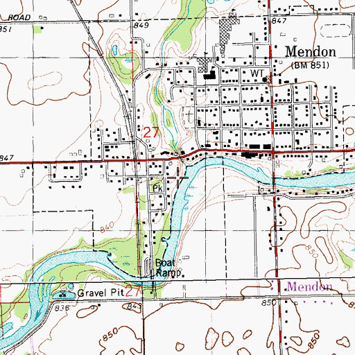 Topographic Map of Little Portage Creek, MI