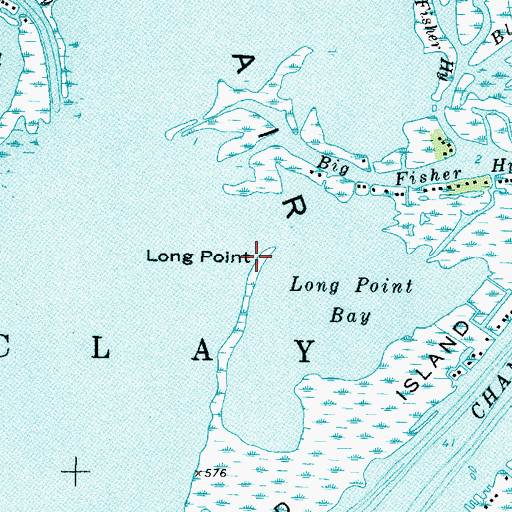 Topographic Map of Long Point, MI