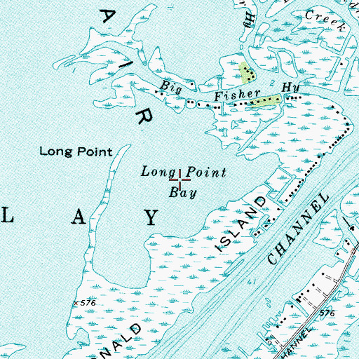 Topographic Map of Long Point Bay, MI