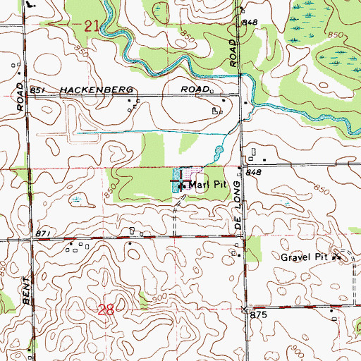 Topographic Map of Marl Pit, MI