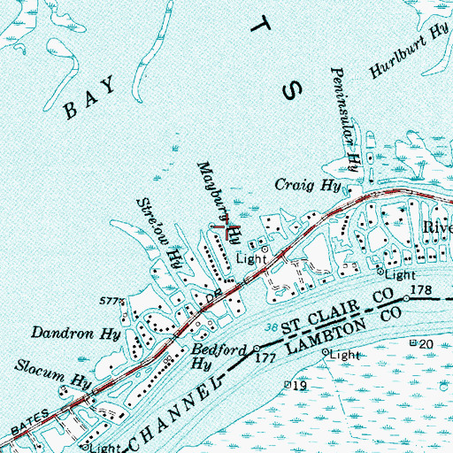 Topographic Map of Maybury Highway, MI