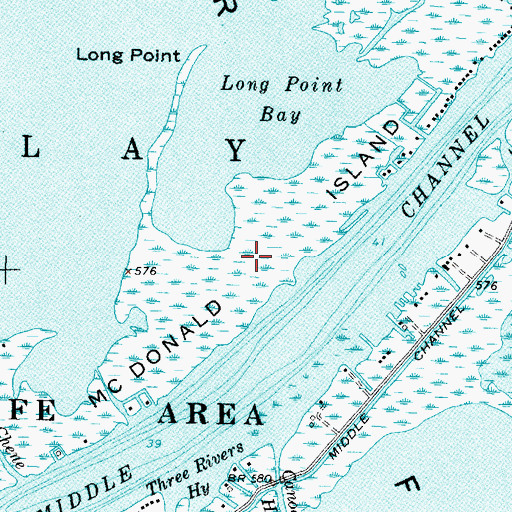 Topographic Map of McDonald Island, MI