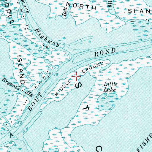 Topographic Map of Middle Ground, MI