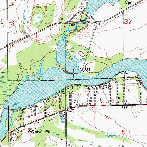 Topographic Map of Mill Creek, MI