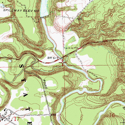Topographic Map of Mill Creek, MI