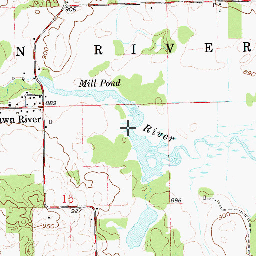 Topographic Map of Mill Pond, MI