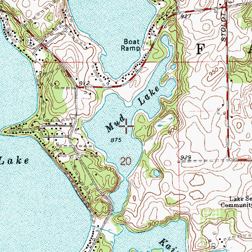 Topographic Map of Mud Lake, MI