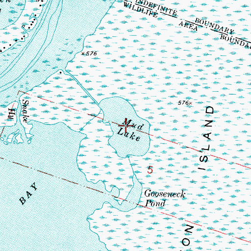 Topographic Map of Mud Lake, MI
