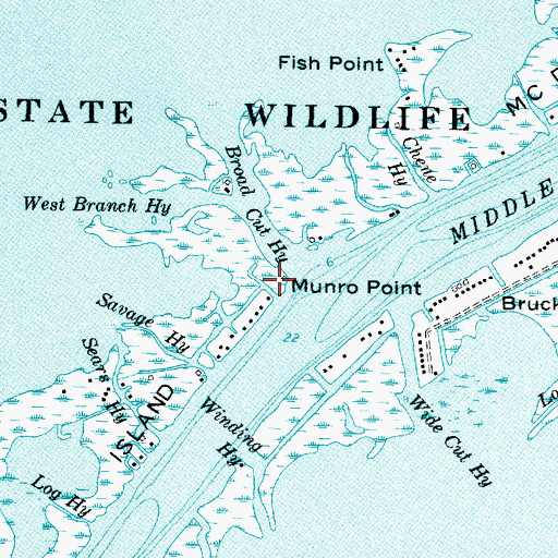 Topographic Map of Munro Point, MI