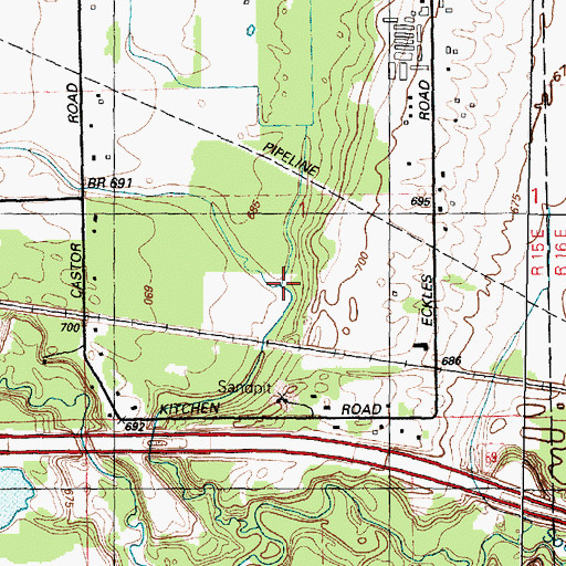 Topographic Map of Neaton Drain, MI