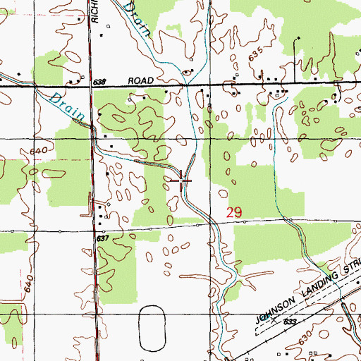 Topographic Map of Nelson Drain, MI