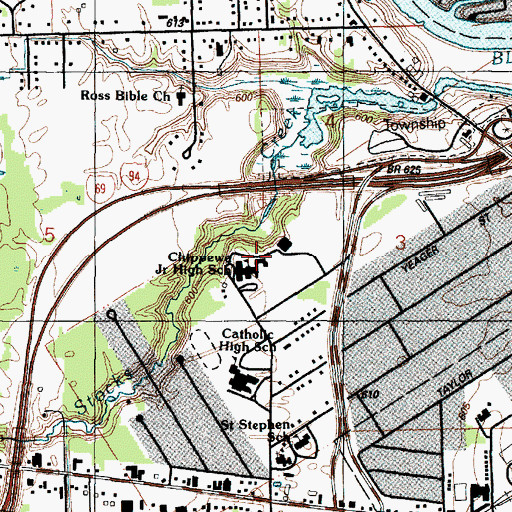 Topographic Map of Nokomis School (historical), MI