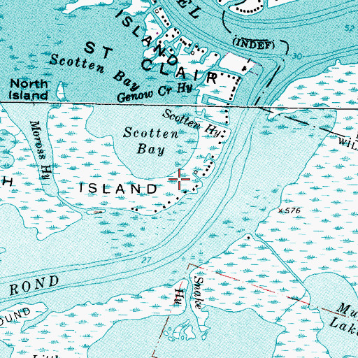 Topographic Map of North Island, MI