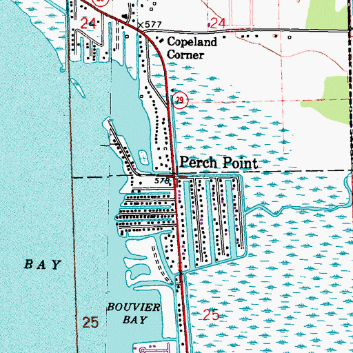 Topographic Map of Perch Point, MI