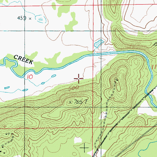 Topographic Map of Mesaba Mine, AL