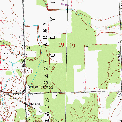 Topographic Map of Port Huron State Game Area, MI