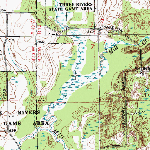 Topographic Map of Profile Lake Drain, MI