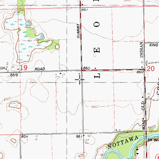 Topographic Map of Reserve School, MI