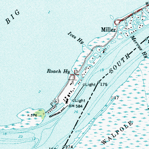 Topographic Map of Roach Highway, MI