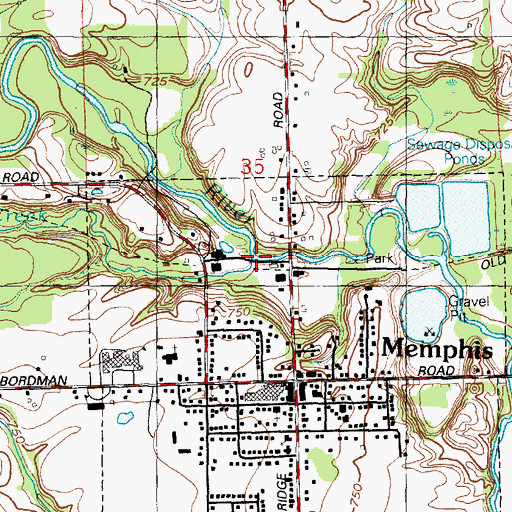 Topographic Map of Sage Creek, MI