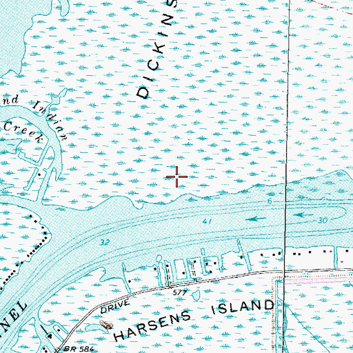 Topographic Map of Saint Clair Flats, MI