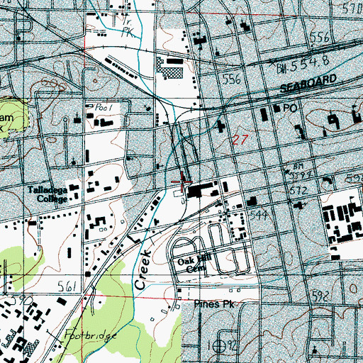 Topographic Map of Mount Canaan Baptist Church, AL