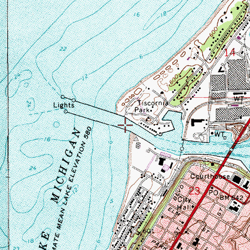 Topographic Map of Saint Joseph River, MI