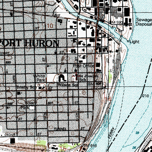 Topographic Map of Saint Joseph School, MI