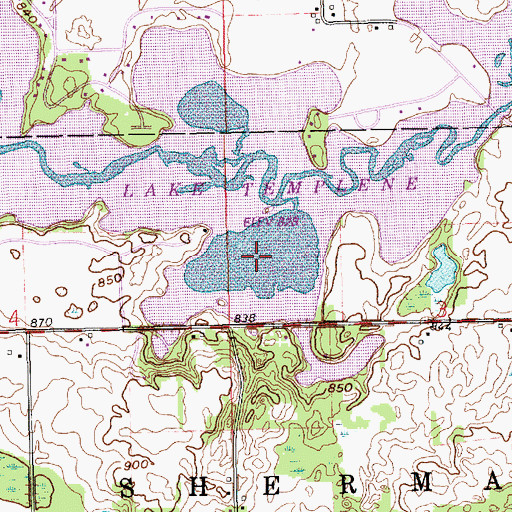 Topographic Map of Sauger Lake (historical), MI