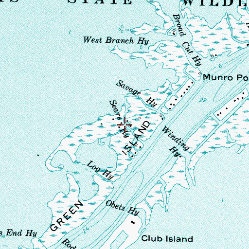 Topographic Map of Sears Highway, MI