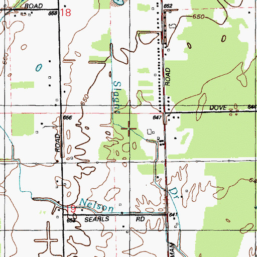 Topographic Map of Slaght Drain, MI