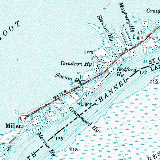 Topographic Map of Slocum Highway, MI