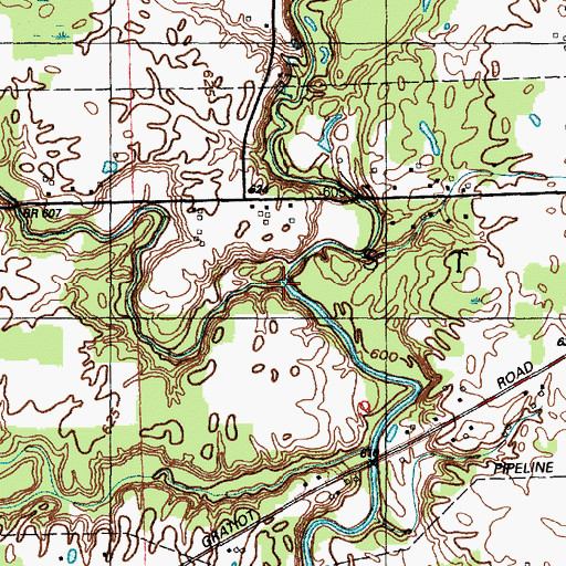 Topographic Map of Smiths Creek, MI
