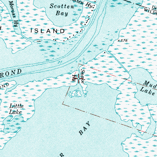 Topographic Map of Snake Highway, MI