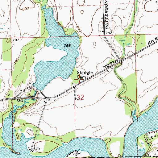 Topographic Map of Stengle Cemetery, MI
