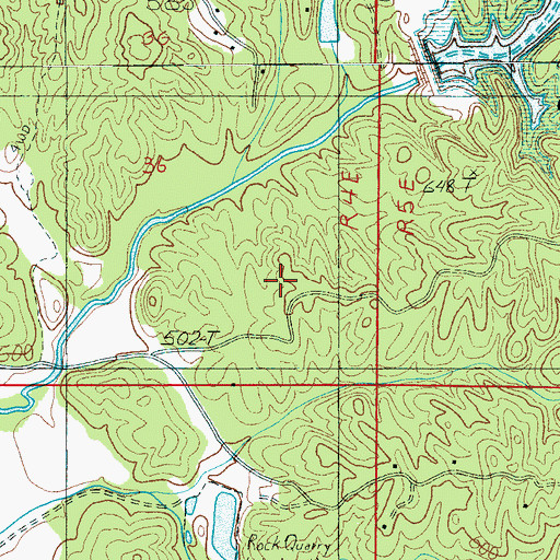 Topographic Map of Nix Marble Quarry, AL
